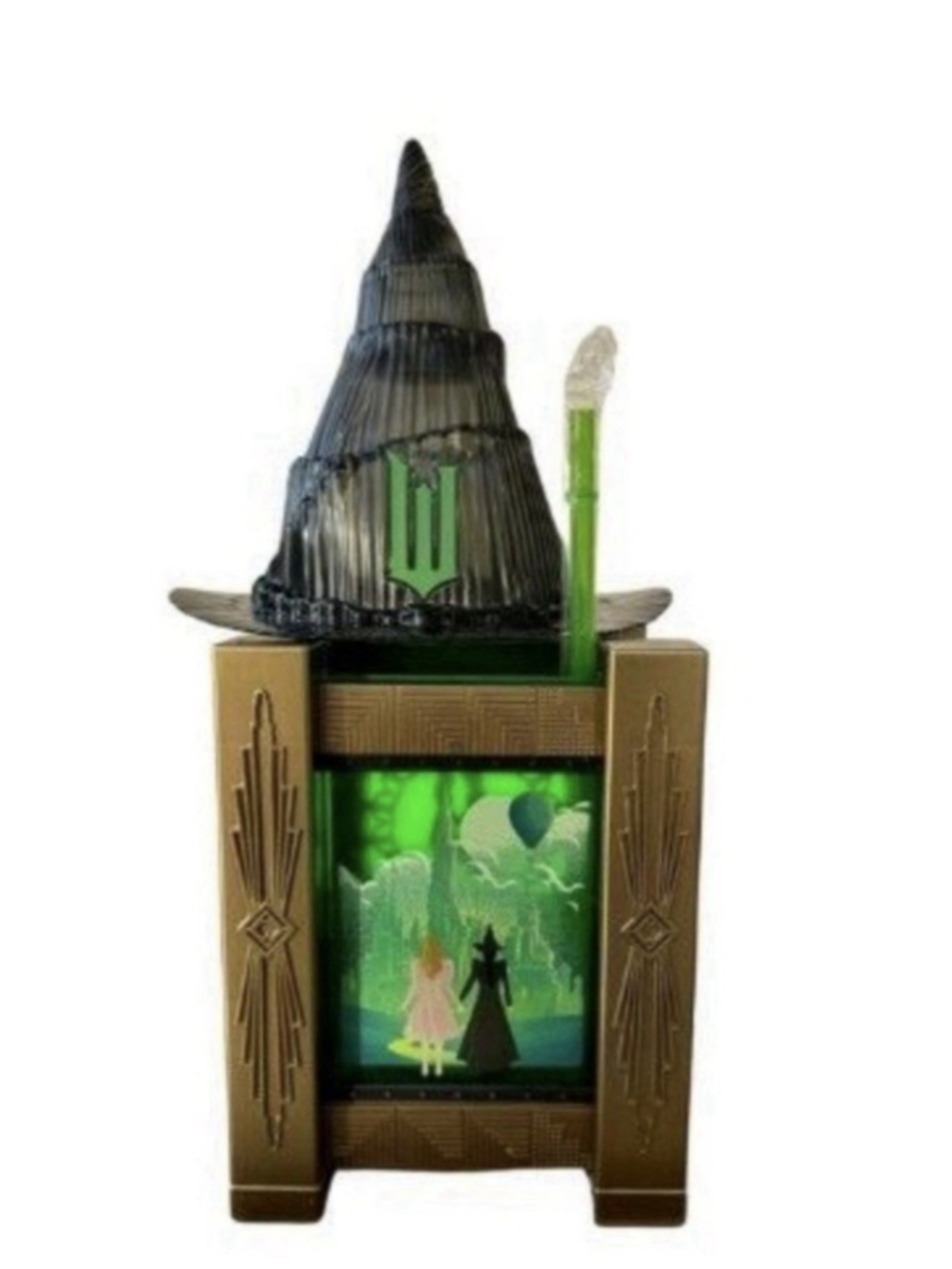 Wicked Regal Cinema Light Popcorn Bucket & Elphaba Hat & Straw Exclusive SEALED